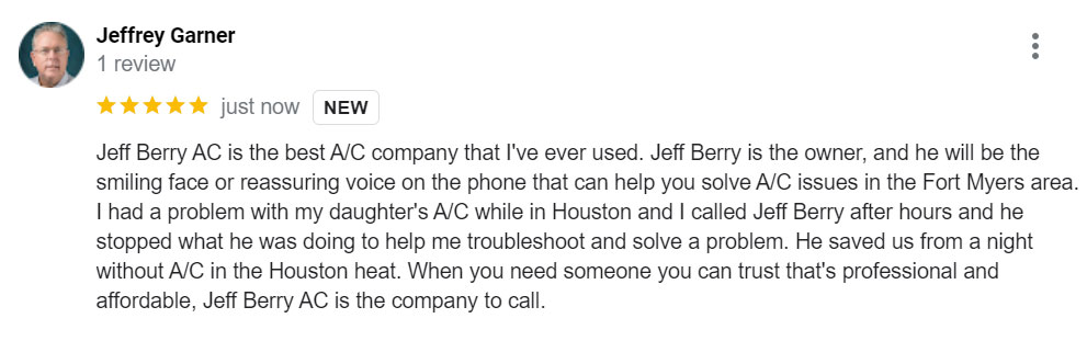 Jeff Berry AC Google Review